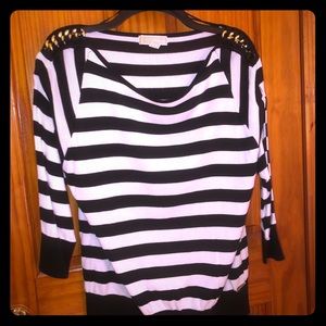 Michael Kors shirt with gold braided chains